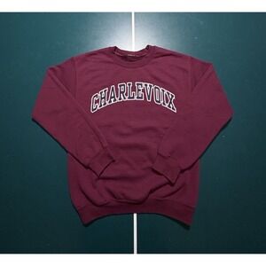 Vintage Charlevoix Michigan Crewneck Sweatshirt Men's Small Pullover‎ Retro